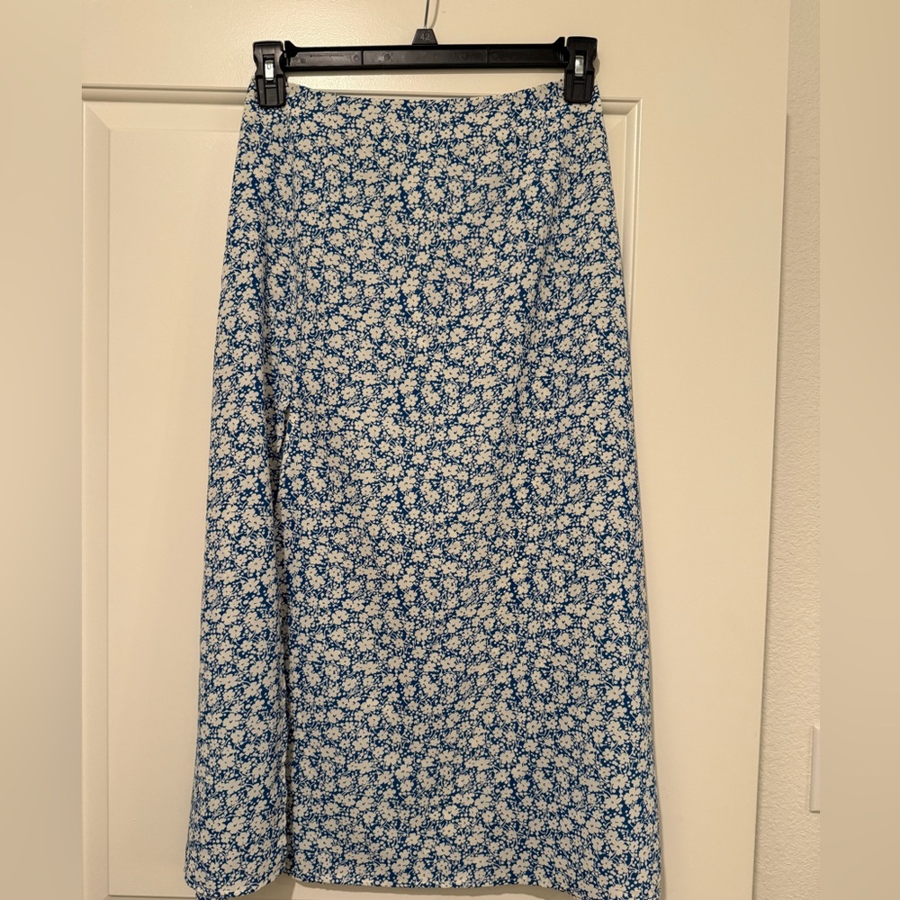 Floral Blue and White Women's Skirt